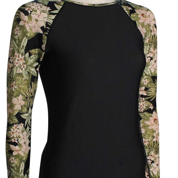NWT! Volcom Multi Color Midnight Tropic Long Sleeve Swimsuit Rashguard Shirt NEW - Picture 1 of 2